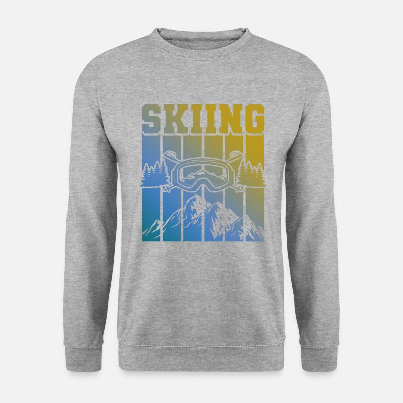ski skiing - Unisex Pullover - Weißgrau meliert