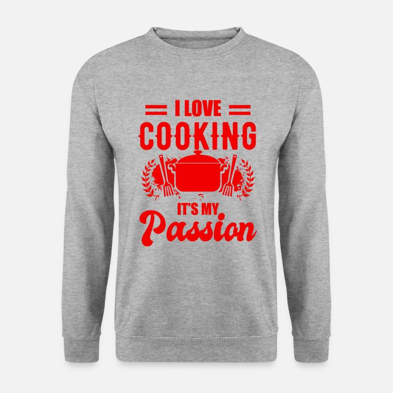 Kochen zutaten - Unisex Pullover - Weißgrau meliert
