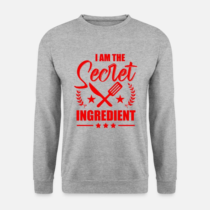 Kochen zutaten - Unisex Pullover - Weißgrau meliert