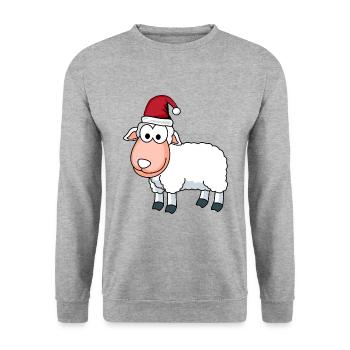 Sheep Comic Christmas - Unisex Sweatshirt - salt & pepper - Front - Alina (178cm) & Michal (187cm)