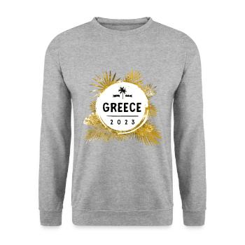 Greece 2023 Colorful - Unisex Sweatshirt - salt & pepper - Front - Alina (178cm) & Michal (187cm)