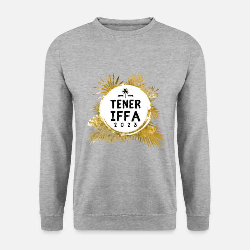 Teneriffa 2023 Bunt - Unisex Pullover - Weißgrau meliert
