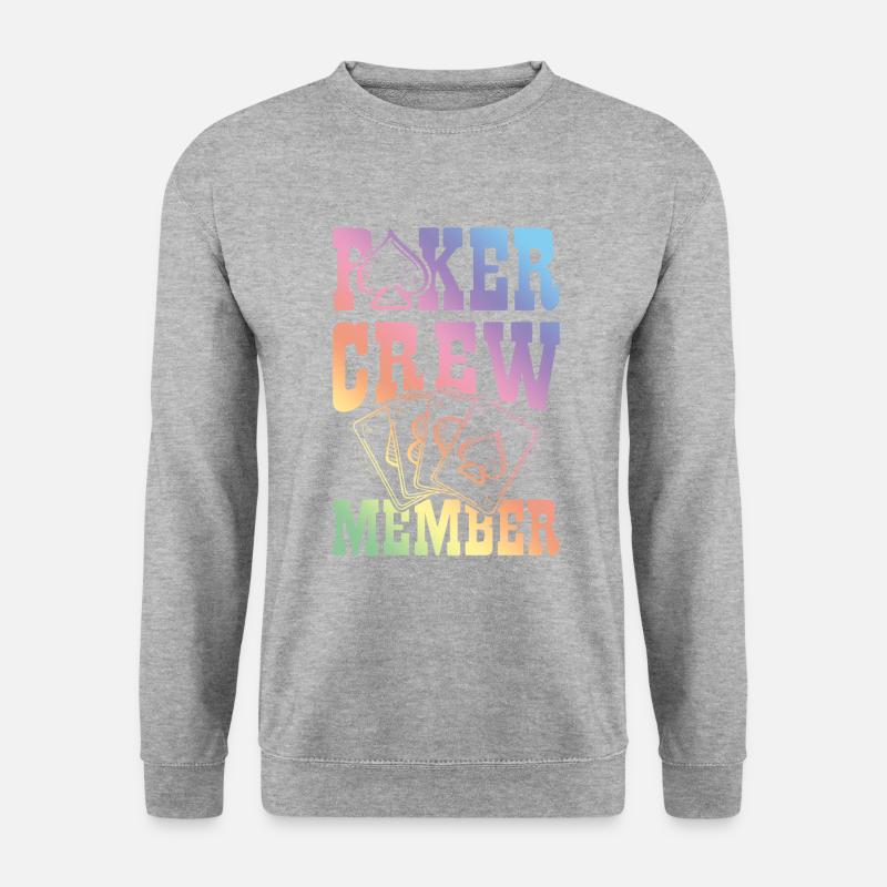 Poker Crew Member - Unisex Pullover - Weißgrau meliert