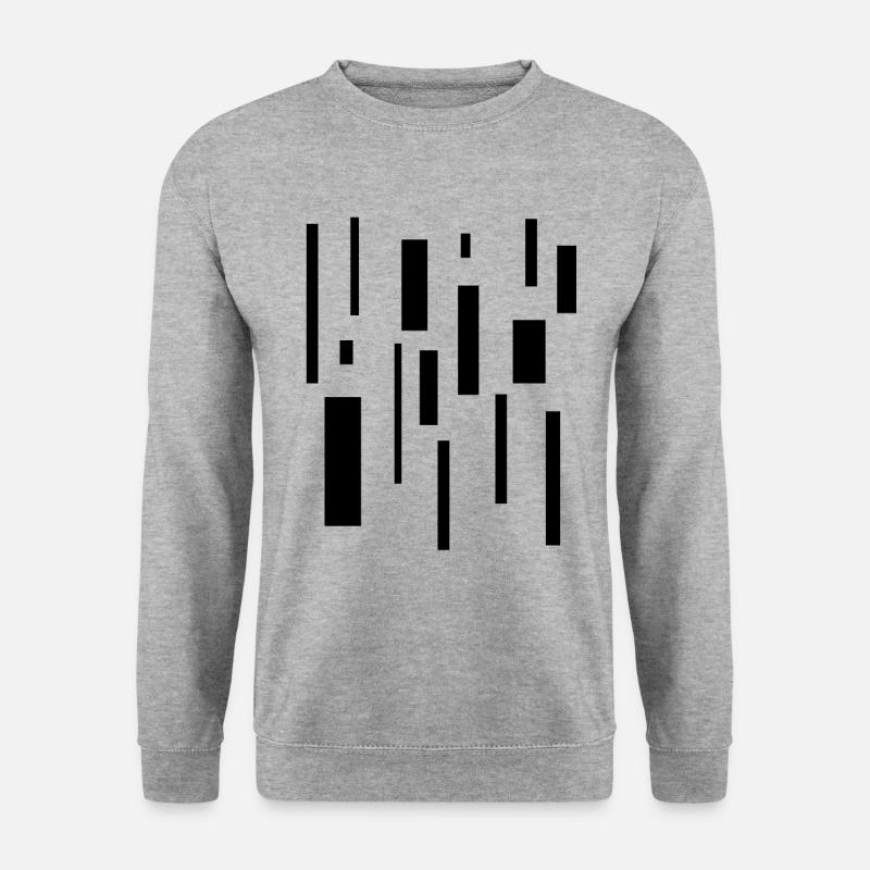 Abstract Rectangle Chaos Geometry Minimalism - Unisex Sweatshirt - salt & pepper