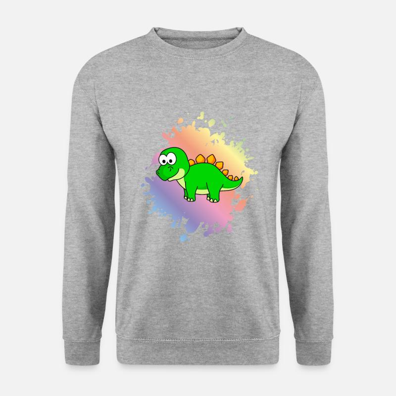 Dinosaur stegosaurus Comic - Unisex Sweatshirt - salt & pepper