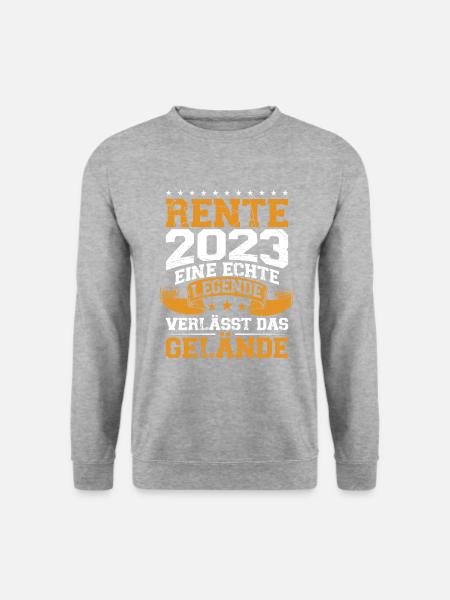 Rente 2023 eine echte Legende verlässt das Gelände - Unisex Pullover - Weißgrau meliert