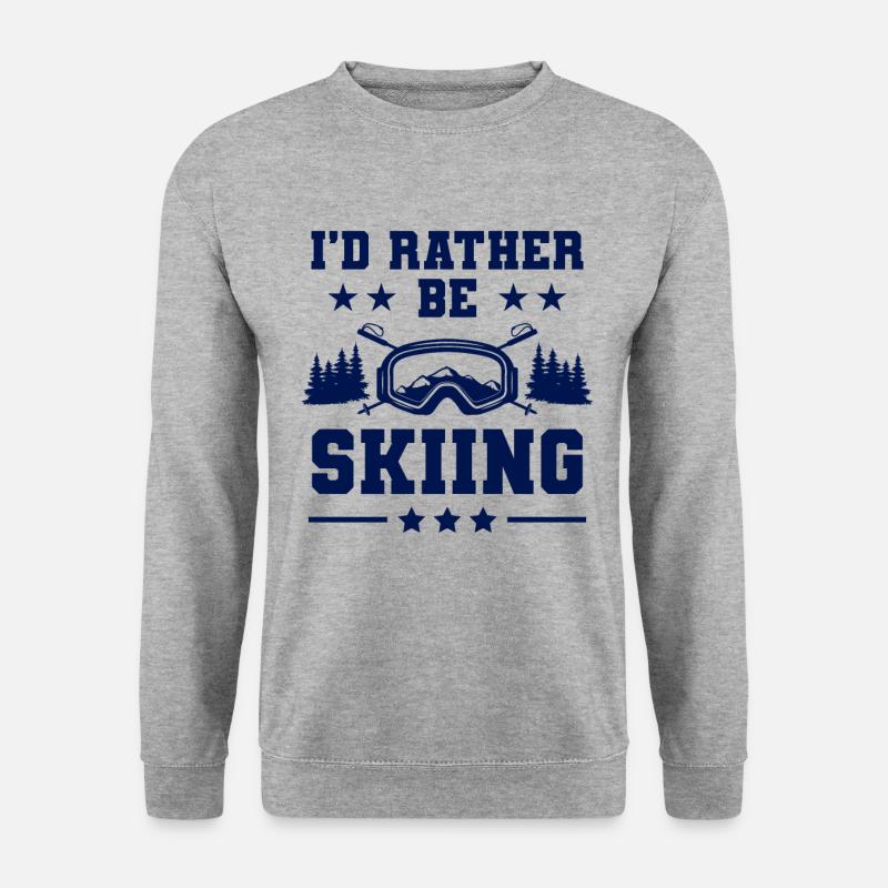 ski skiing - Unisex Pullover - Weißgrau meliert