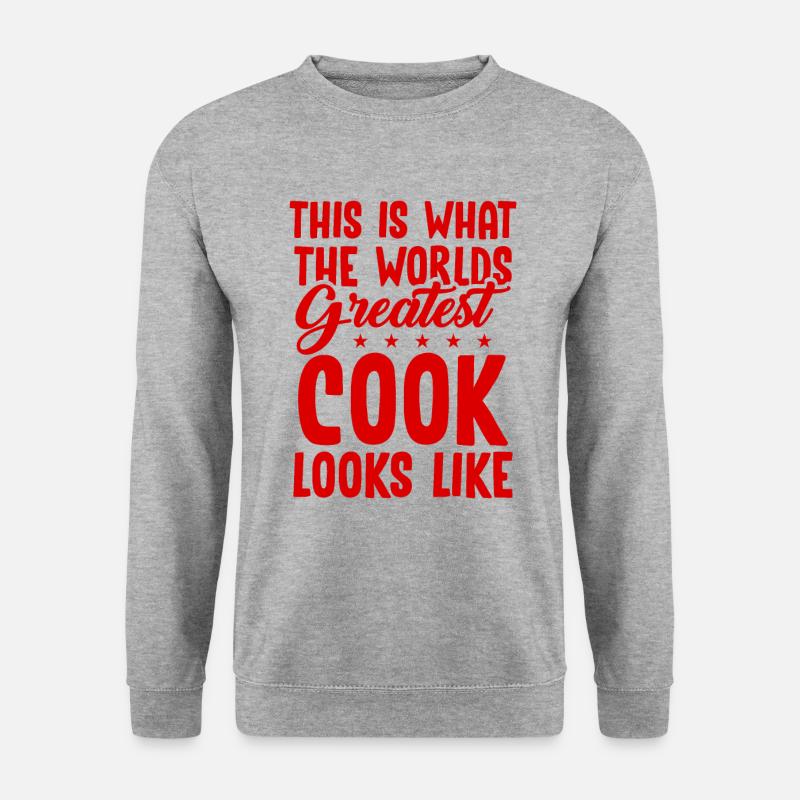welt bester koch - Unisex Pullover - Weißgrau meliert