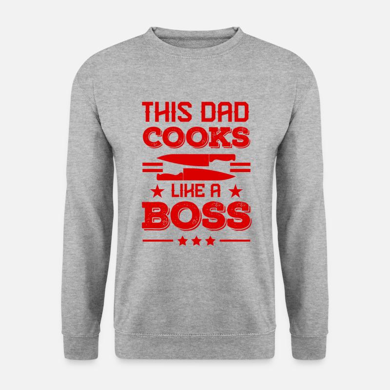 Dad cooks like a boss - Unisex Sweatshirt - salt & pepper