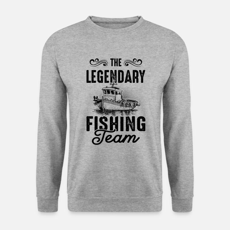 Legendary Fishing Team - Unisex Pullover - Weißgrau meliert