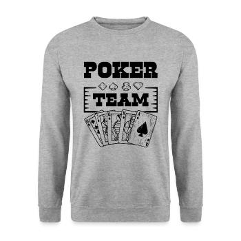 Équipe de poker - Sweat-shirt Unisexe - gris chiné - Devant - Alina (178cm) & Michal (187cm)