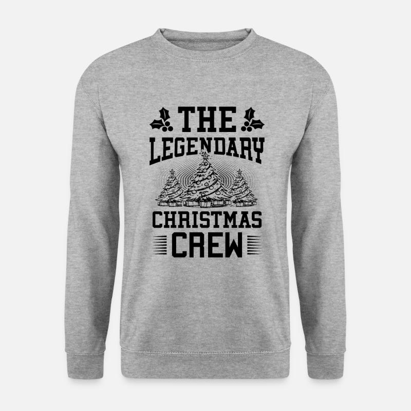 Legendary Christmas Crew - Unisex Pullover - Weißgrau meliert