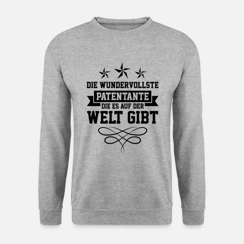 Beste Patentante der Welt - Unisex Pullover - Weißgrau meliert
