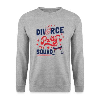 Divorce Party Squad - Unisex Sweatshirt - salt & pepper - Front - Alina (178cm) & Michal (187cm)