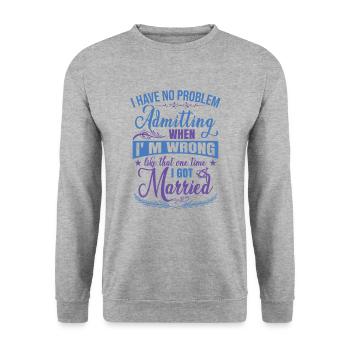 Divorce Humor - Unisex Sweatshirt - salt & pepper - Front - Alina (178cm) & Michal (187cm)