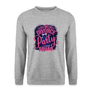 Divorce Party Squad - Unisex Sweatshirt - salt & pepper - Front - Alina (178cm) & Michal (187cm)