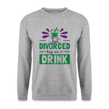 Just Divorced - Unisex Sweatshirt - salt & pepper - Front - Alina (178cm) & Michal (187cm)