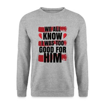 Divorce Women - Unisex Sweatshirt - salt & pepper - Front - Alina (178cm) & Michal (187cm)