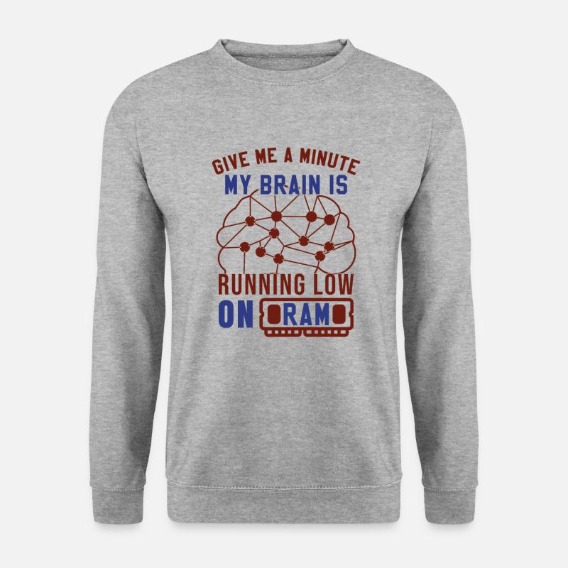 Lustiger IT-Support - Unisex Pullover - Weißgrau meliert