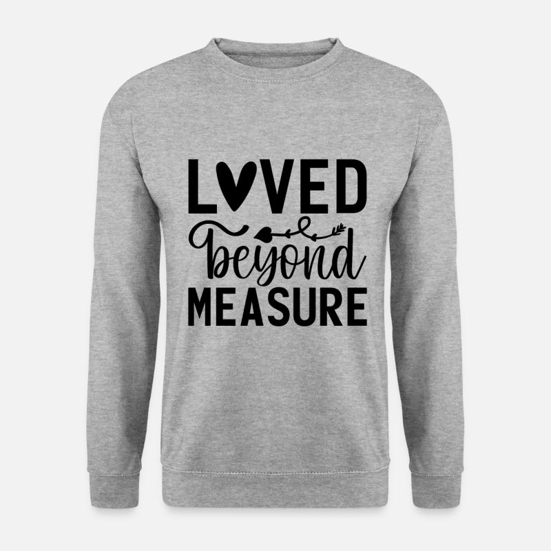Elsket ud over alle grænser - Unisex sweater - hvidgrå meleret