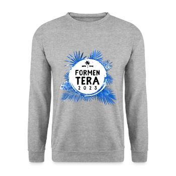 Formentera 2023 Colorful - Unisex Sweatshirt - salt & pepper - Front - Alina (178cm) & Michal (187cm)