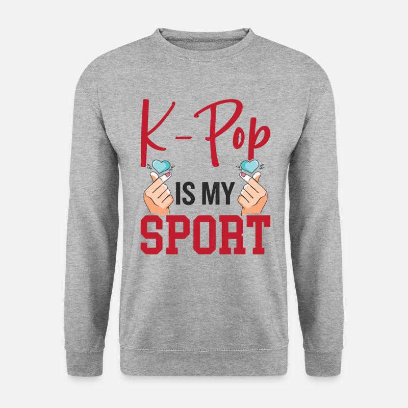 K-Pop ist mein Sport - Unisex Pullover - Weißgrau meliert