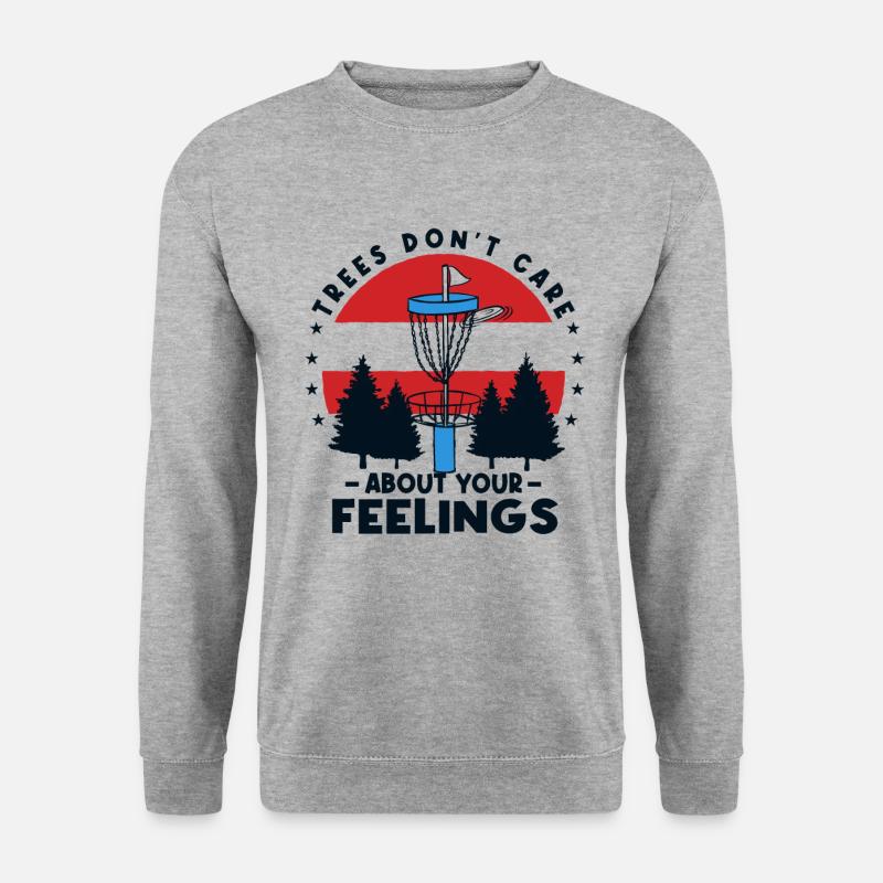 Trees Disc Golf Spieler - Unisex Pullover - Weißgrau meliert