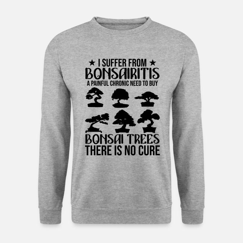Bonsai Baum - Unisex Pullover - Weißgrau meliert