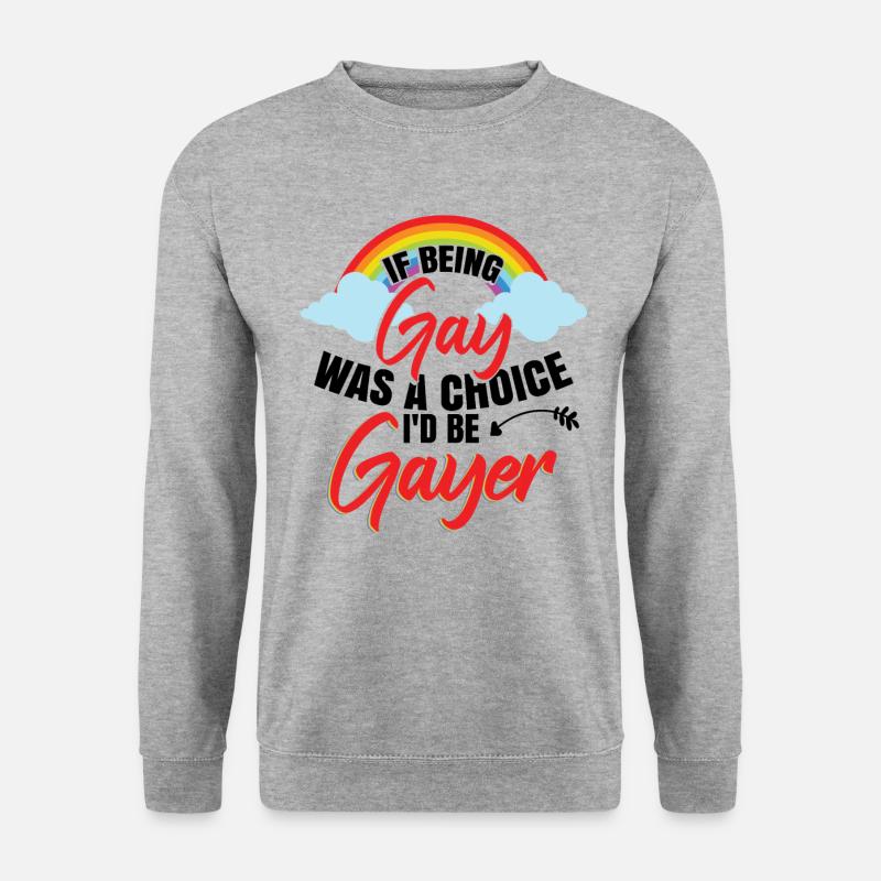 Gay Pride LGBTQ - Unisex Pullover - Weißgrau meliert