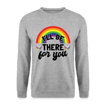 LGBTQ - Sweat-shirt Unisexe - gris chiné - Devant - Alina (178cm) & Michal (187cm)