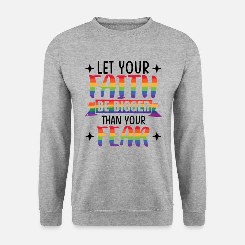 LGBT-Zitat - Unisex Pullover - Weißgrau meliert