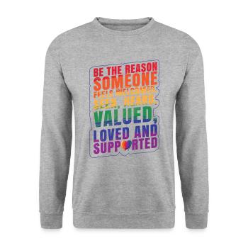 Family Lesbian Gay Pride Month LGBTQ - Unisex Sweatshirt - salt & pepper - Front - Alina (178cm) & Michal (187cm)