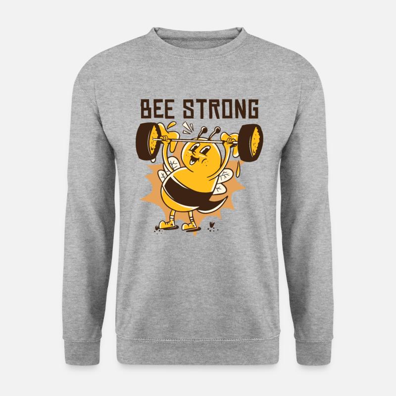 Bienen stark - Unisex Pullover - Weißgrau meliert