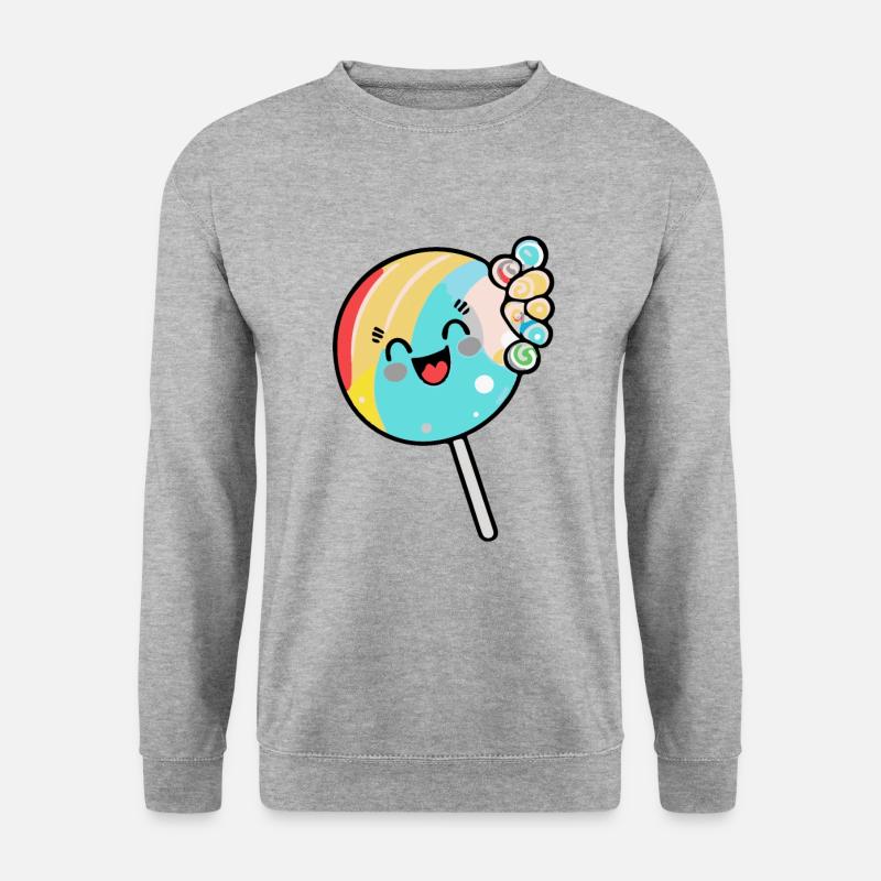 Lollipop Comic - Unisex Pullover - Weißgrau meliert