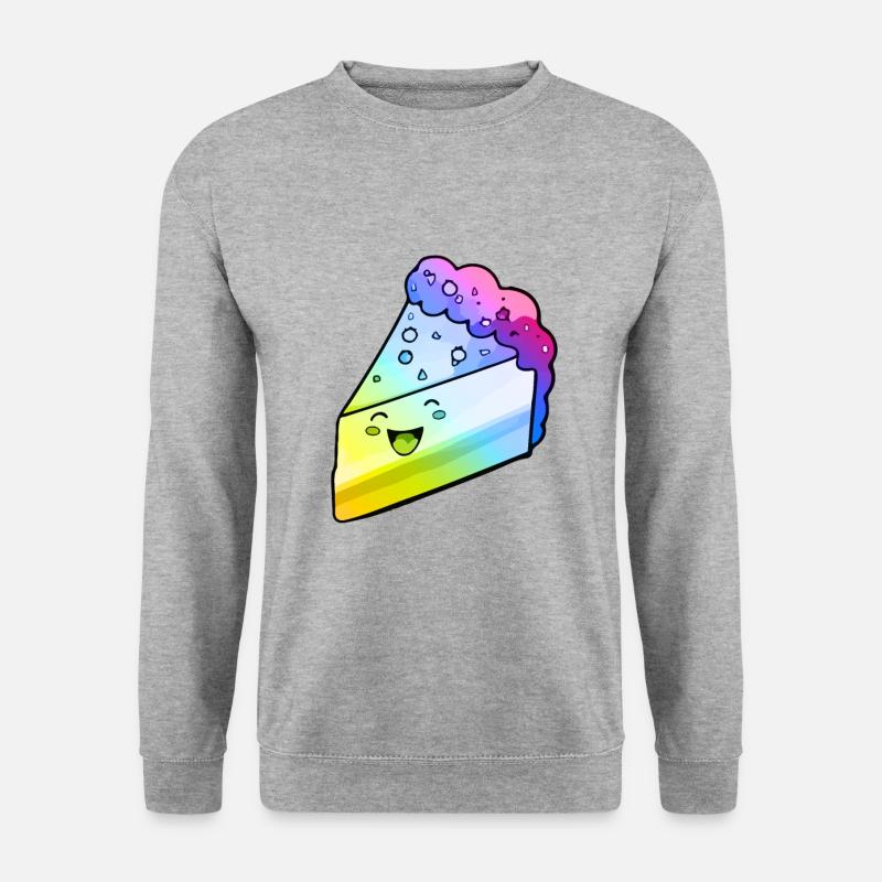 Käsekuchen Cake Bunt - Unisex Pullover - Weißgrau meliert