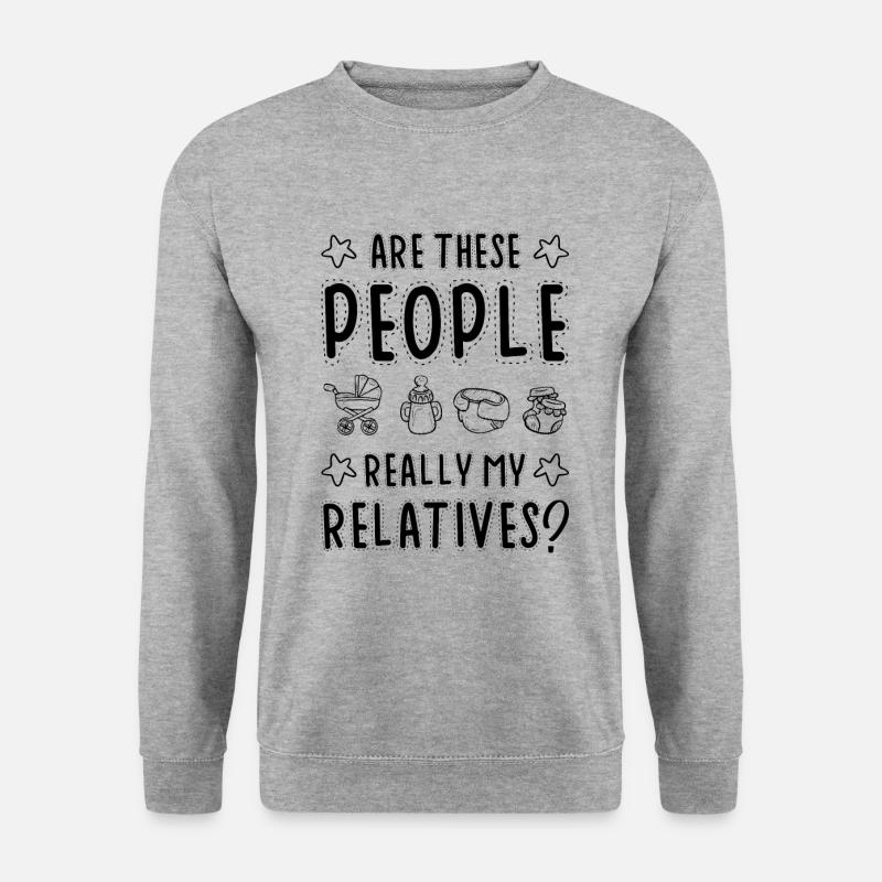 baby lustiger spruch - Unisex Pullover - Weißgrau meliert