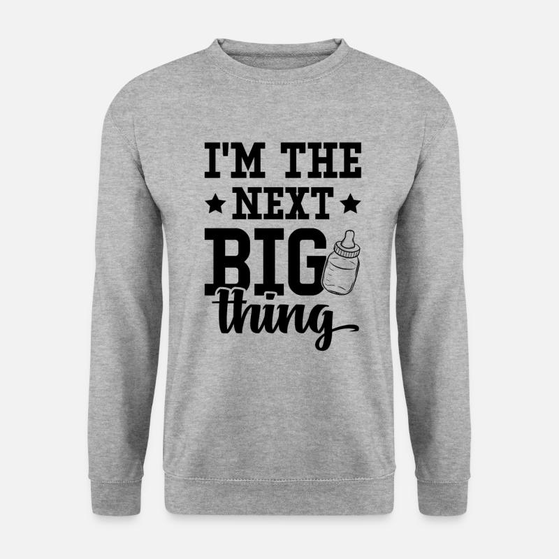 baby lustiger spruch - Unisex Pullover - Weißgrau meliert