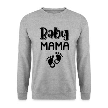 Maman bébé - Sweat-shirt Unisexe - gris chiné - Devant - Alina (178cm) & Michal (187cm)