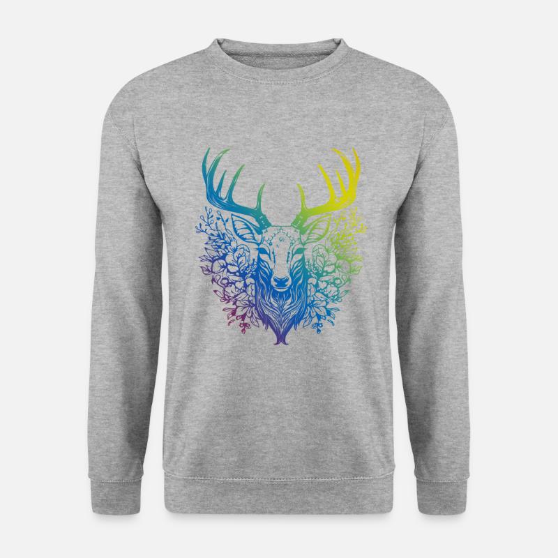Deer Mandala Boho - Unisex Sweatshirt - salt & pepper