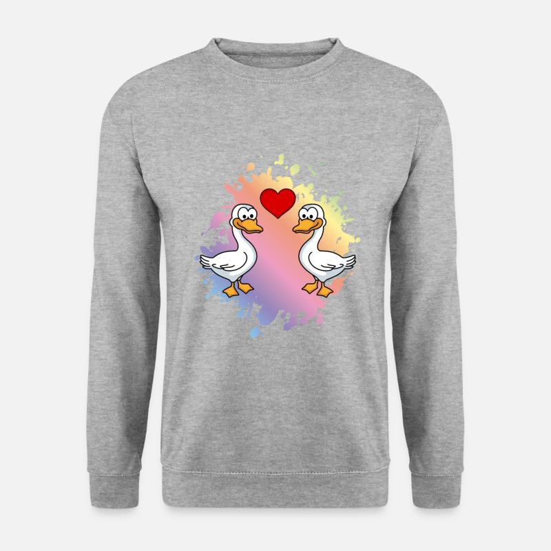Goose Comic Couple Love - Unisex Sweatshirt - salt & pepper