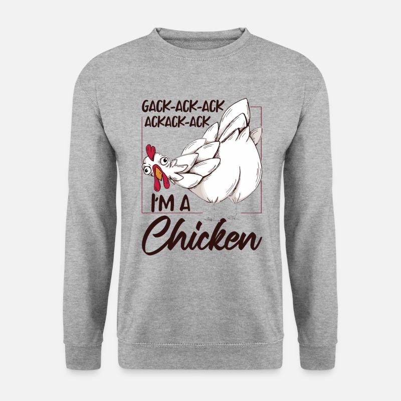 Huhn Kostüm Kinder - Unisex Pullover - Weißgrau meliert