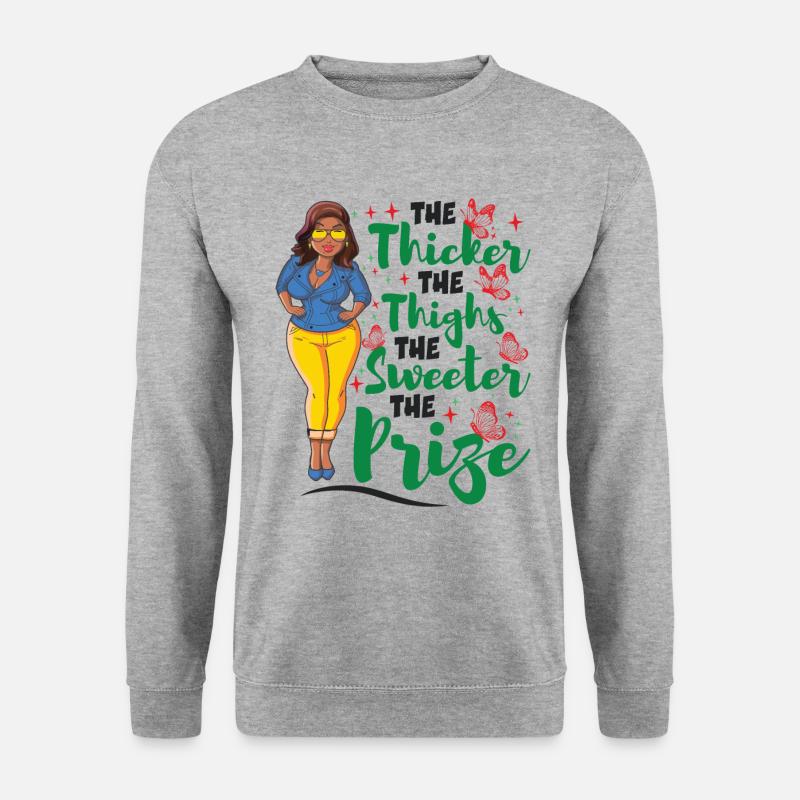 Afrikanisches Mädchen Juneteenth - Unisex Pullover - Weißgrau meliert