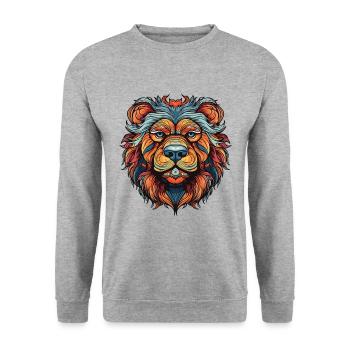 Portrait de chien Chow Chow - Sweat-shirt Unisexe - gris chiné - Devant - Alina (178cm) & Michal (187cm)