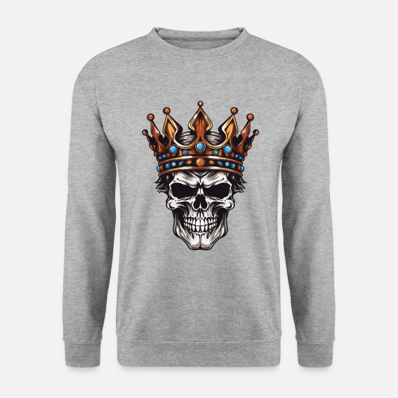 Skull King Crown - Unisex Sweatshirt - salt & pepper