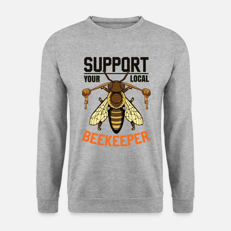 Support Your Local Beekeeper - Unisex Sweatshirt - salt & pepper