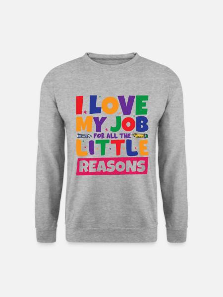 Kindertagesstätte Vorschullehrer Kindergarten - Unisex Pullover - Weißgrau meliert