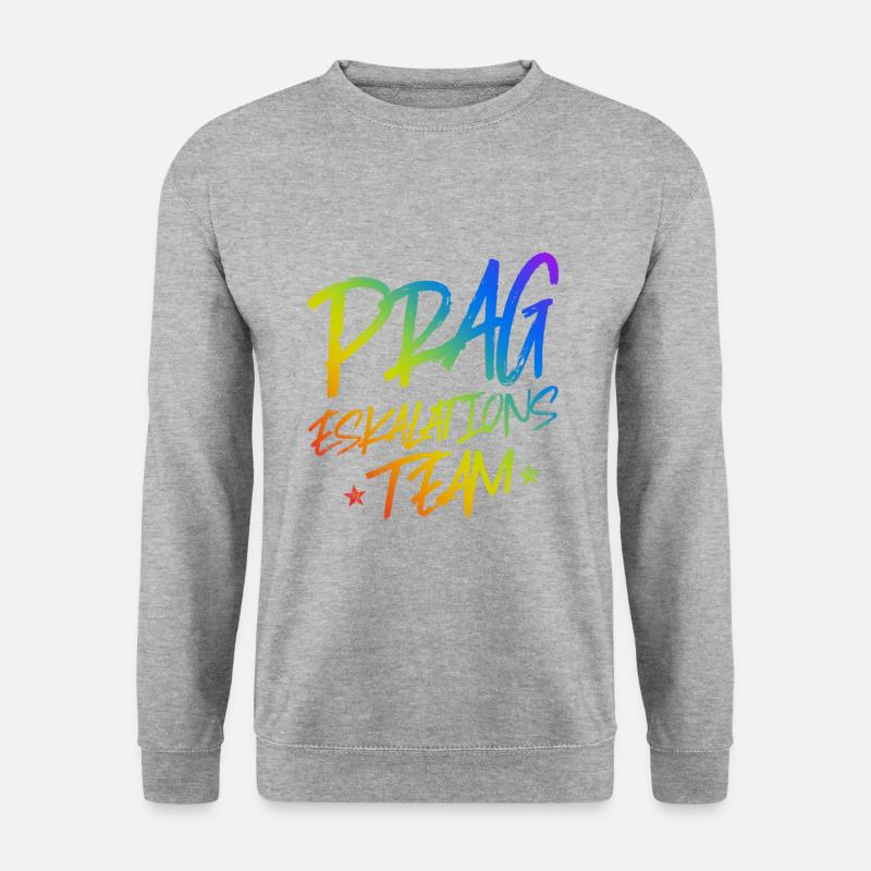 Prag Eskalation - Unisex Pullover - Weißgrau meliert