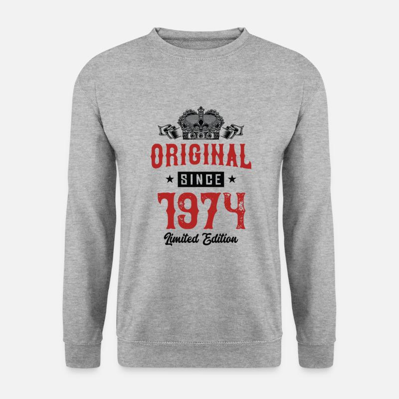 1974 limited edition - Unisex Pullover - Weißgrau meliert
