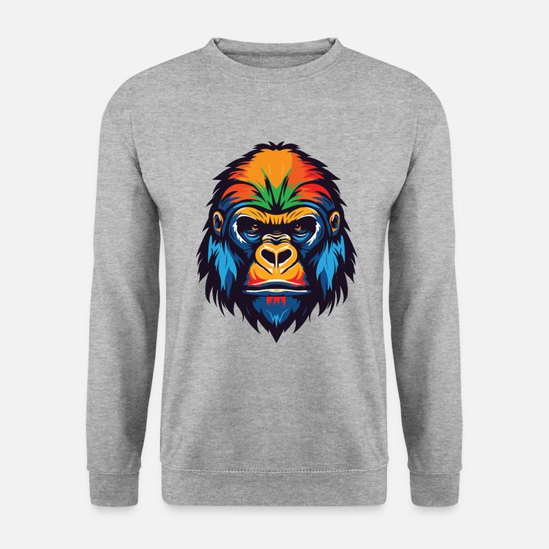 Gorilla Head - Unisex Sweatshirt - salt & pepper