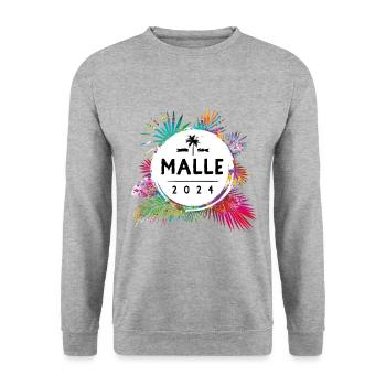 Malle 2024 Colorful - Unisex Sweatshirt - salt & pepper - Front - Alina (178cm) & Michal (187cm)